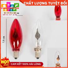 Bóng nhót lửa, nhót led màu đỏ- bóng đèn thờ lửa ngọn nến -Giadung24h