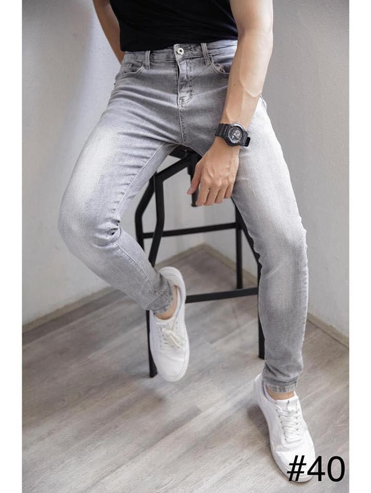 Quần jean nam quần bò nam cao cấp candy fashion ms668 áo thun nam đen trơn size s
