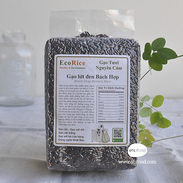 Gạo Lứt đen Hữu Cơ Bách Hợp 1kg