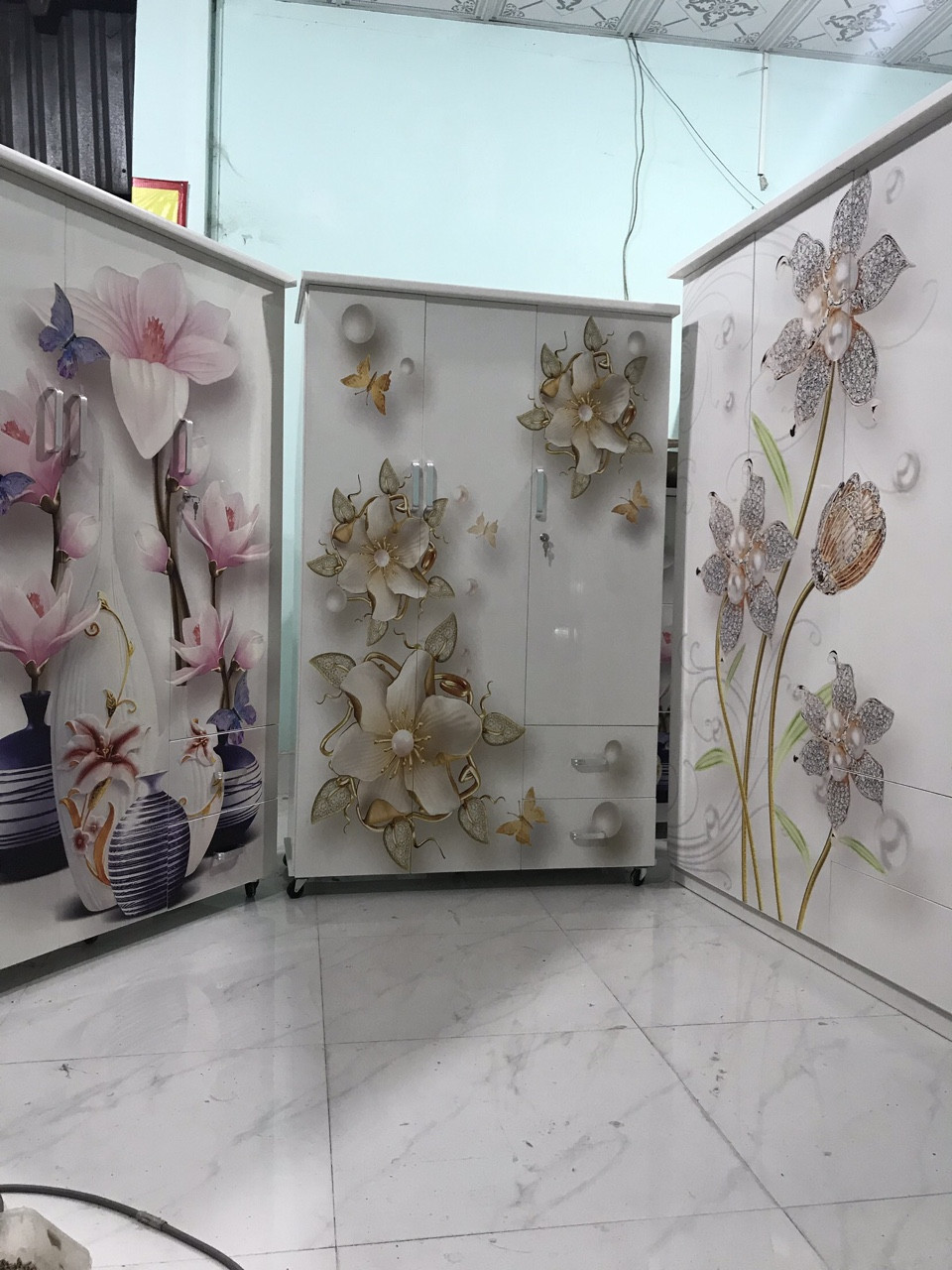 Tủ nhựa 3 cánh lớn in 3D 1m85x1m25x50cm, tủ nhựa đài loan, tủ quần áo người lớn, tủ nhựa, tủ đựng quần áo