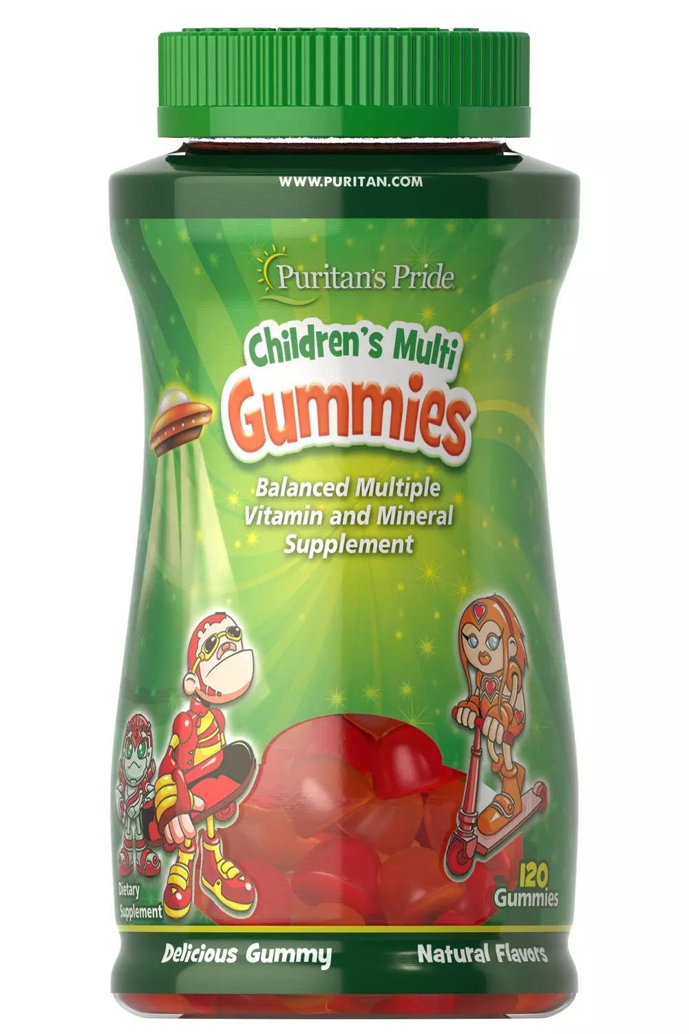 Viên nhai bổ sung Vitamin A, Vitamin D, Vitamin C, Vitamin E,tăng cường sức khỏe Vitamin Mỹ Puritan's Pride Children's Multi Gummies 60 viên cho mọi lứa tuổi