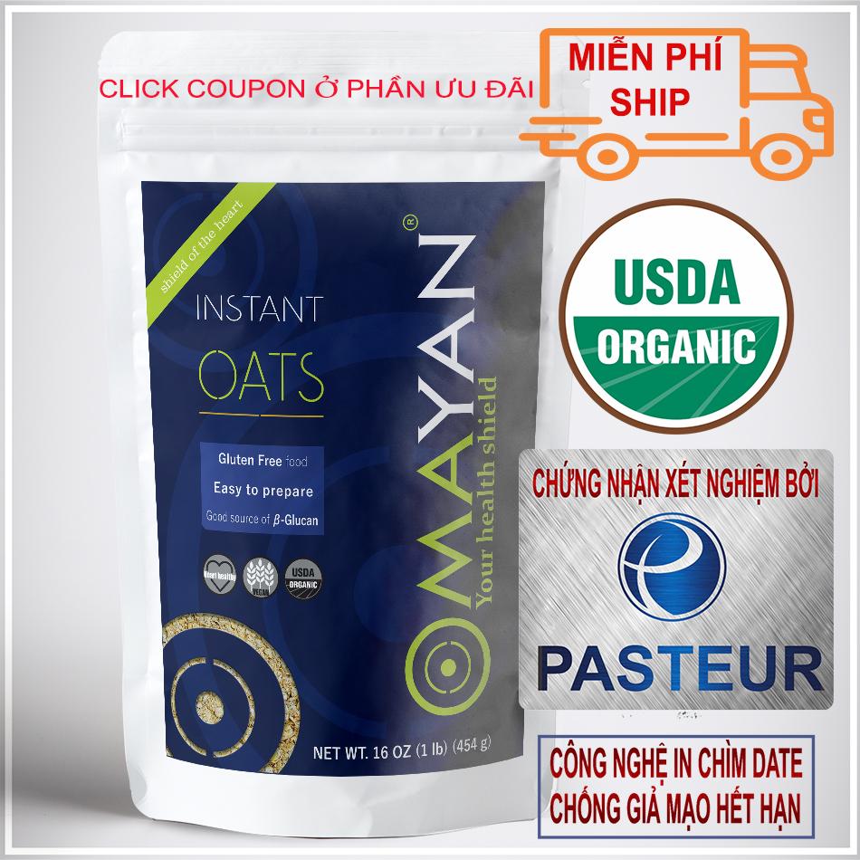 Yến Mạch cán vỡ ăn liền Mỹ Organic Mayan 907gr