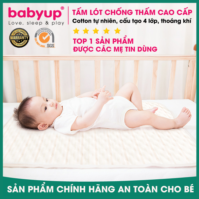 Tấm lót chống thấm cho bé Organic Cotton 100% tự nhiên - Thoáng khí, siêu thấm hút, có thể giặt. Miếng lót chống thấm cho bé sơ sinh. Lót chống thấm cho bé. Tấm lót bỏ bỉm cho bé tập bỏ bỉm