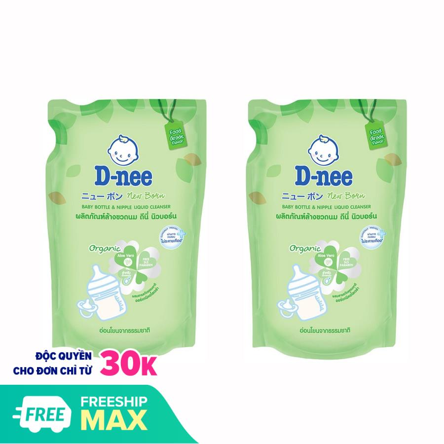 2 Túi nước rửa bình Dnee hữu cơ 600ml
