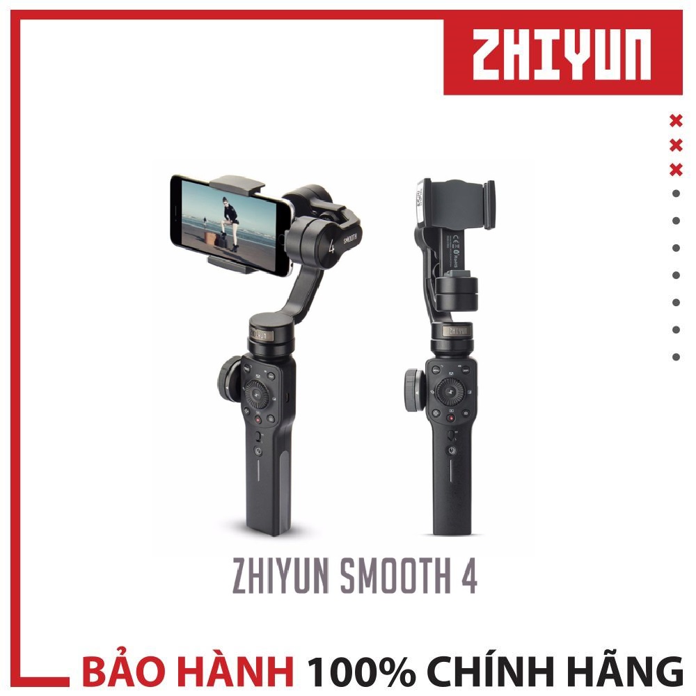 Tay cầm gimbal Zhiyun Smooth 4 chống rung điện thoại Hàng chính hãng Bảo hành 12 tháng 1 Đổi 1