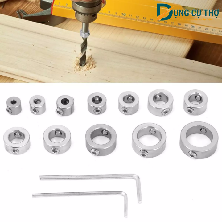 Bộ 8 vòng giới hạn độ nông - sâu mũi khoan 3 -16mm