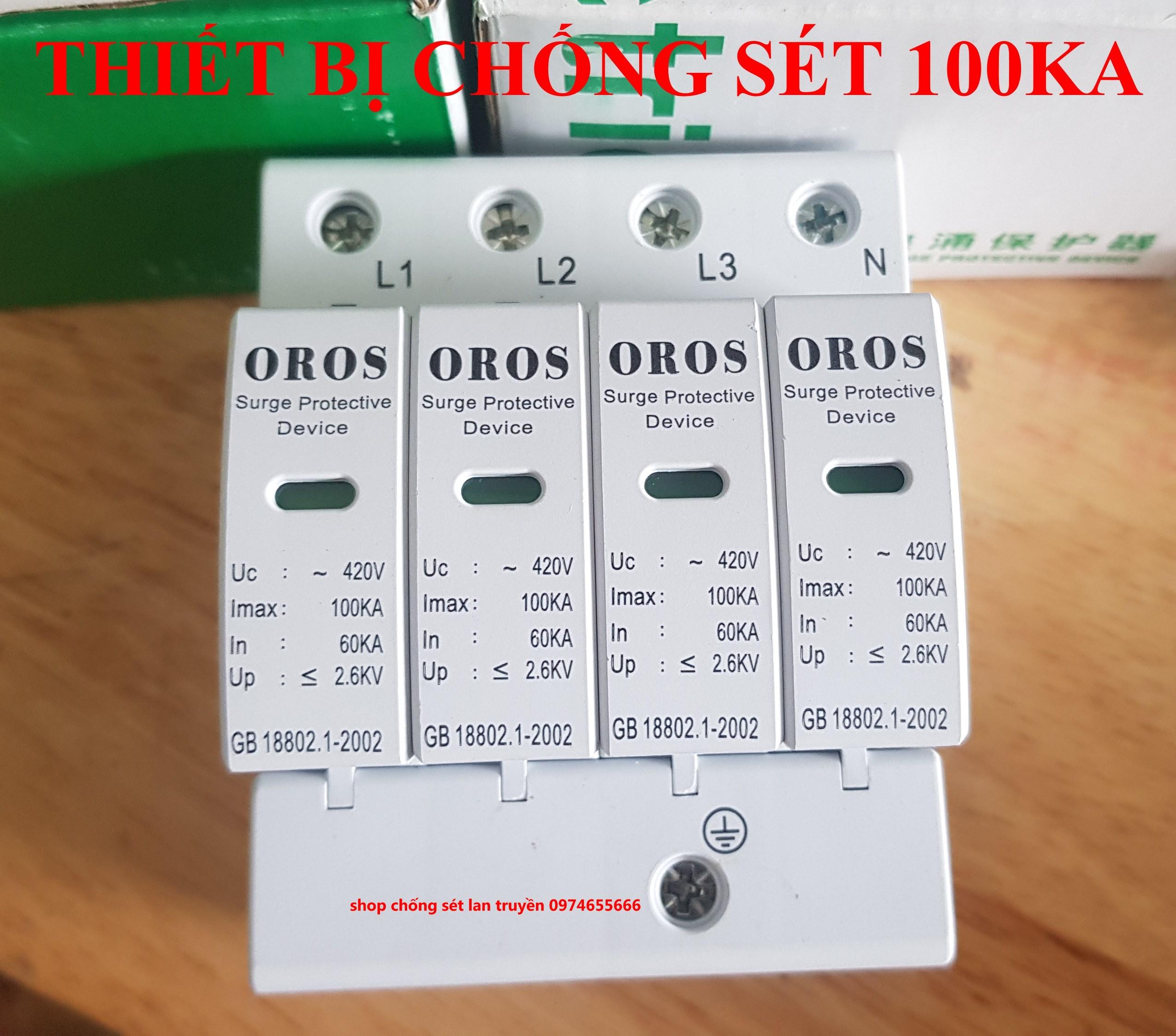 Thiết bị chống sét Cắt lọc sét 3 pha OROS 100KA