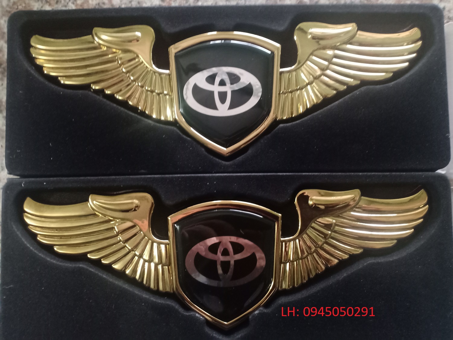 Logo cánh chim dán capo ô tô cao câp Toyota