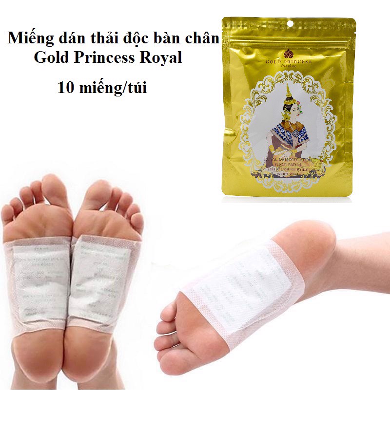 Combo 10 miếng dán thải độc chân Lanna Foot Patch Thái Lan