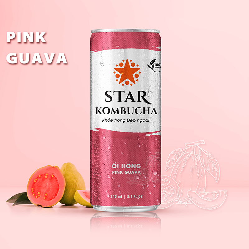 Star Kombucha Ổi Hồng 240ml