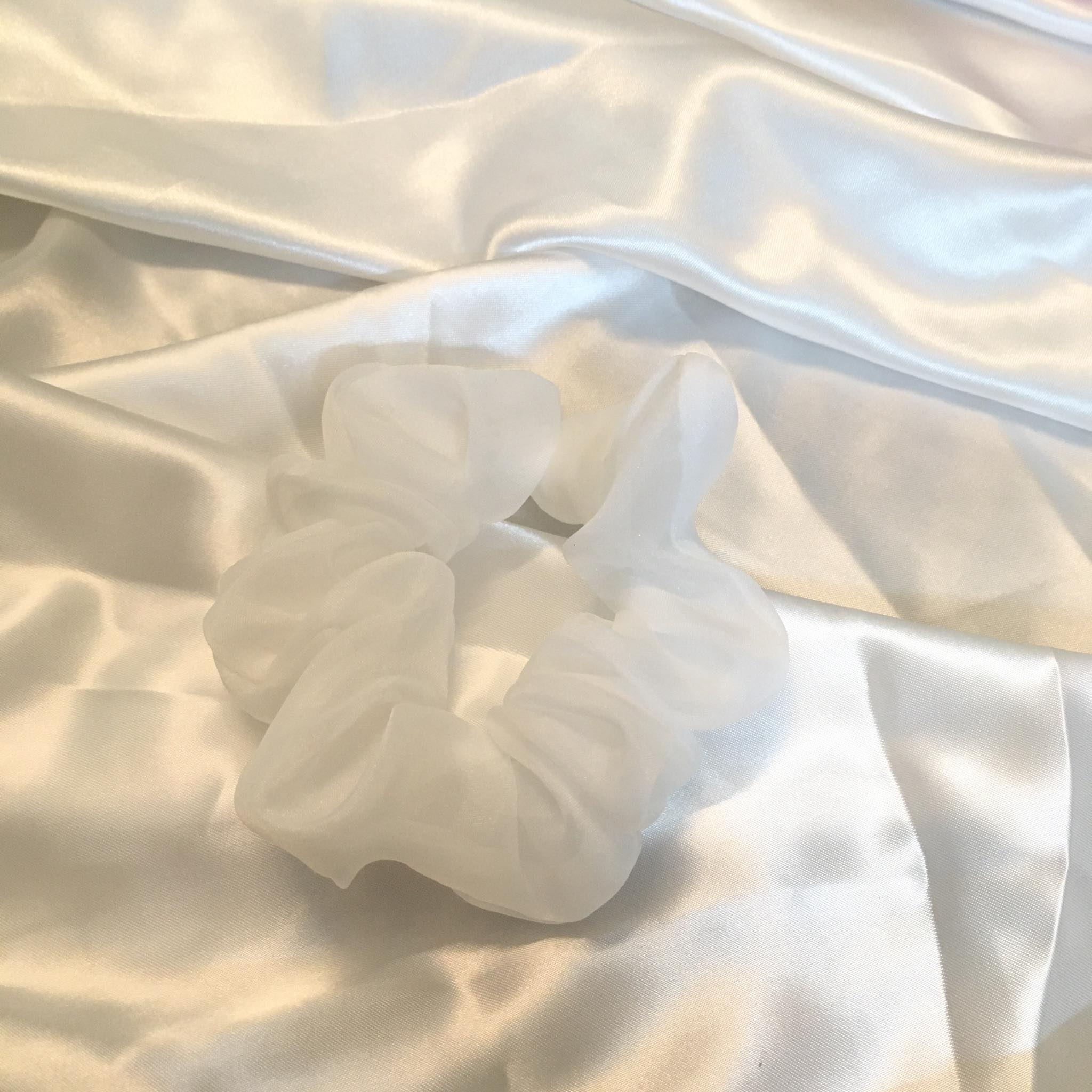 Dây buộc tóc, cột tóc scrunchies vải voan dày