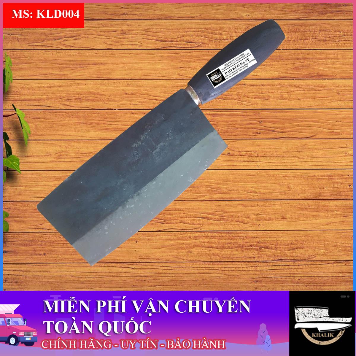 Dao phở thái cán gỗ đen, dao thái to bản vuông nhà bếp Đa Sỹ, dao nhíp xe - dao Đa Sỹ -Khánh Linh - KLD004