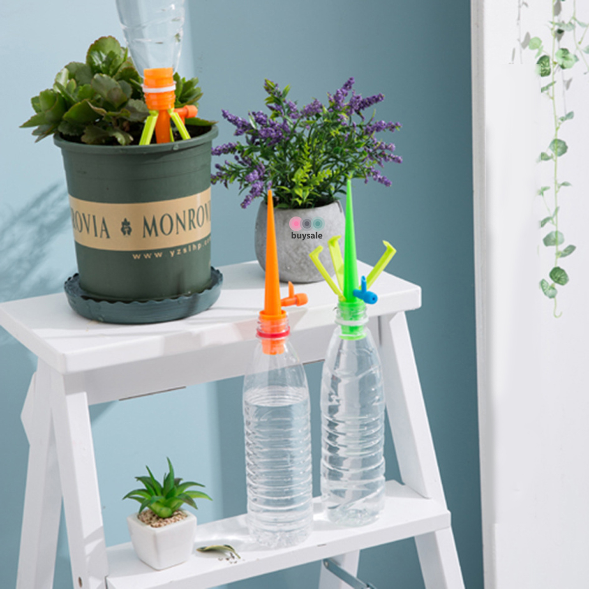 [HCM]Combo 3 bộ ống tưới cây nhỏ giọt thế hệ mới điều chỉnh thời gian bằng nút vặn có chân chống ngã - buysale - BSPK129