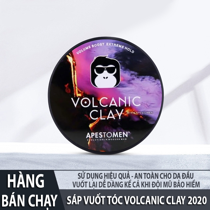 Wax Tóc, Sáp Vuốt Tóc Nam Volcanic Clay Apestomen 2020, Sáp Vuốt Tóc Nam - Giúp tóc giữ nếp, chất sáp mềm dễ vuốt, hương thơm dễ chịu, dùng cho mọi loại tóc khó vào nếp