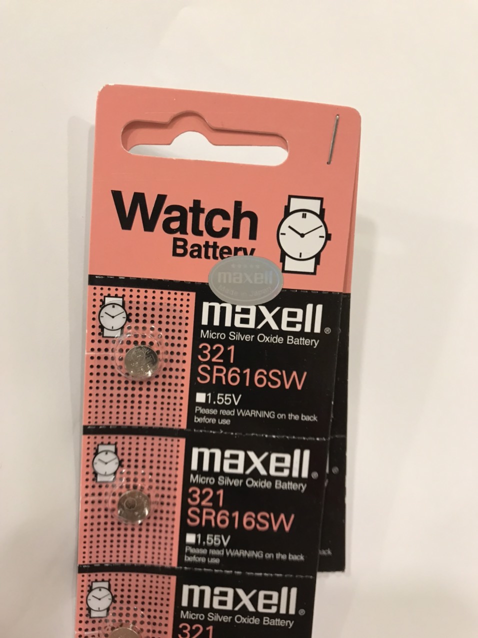 1 viên - pin đồng hồ đeo tay sr616sw 616 321 1.55v - maxell nhật