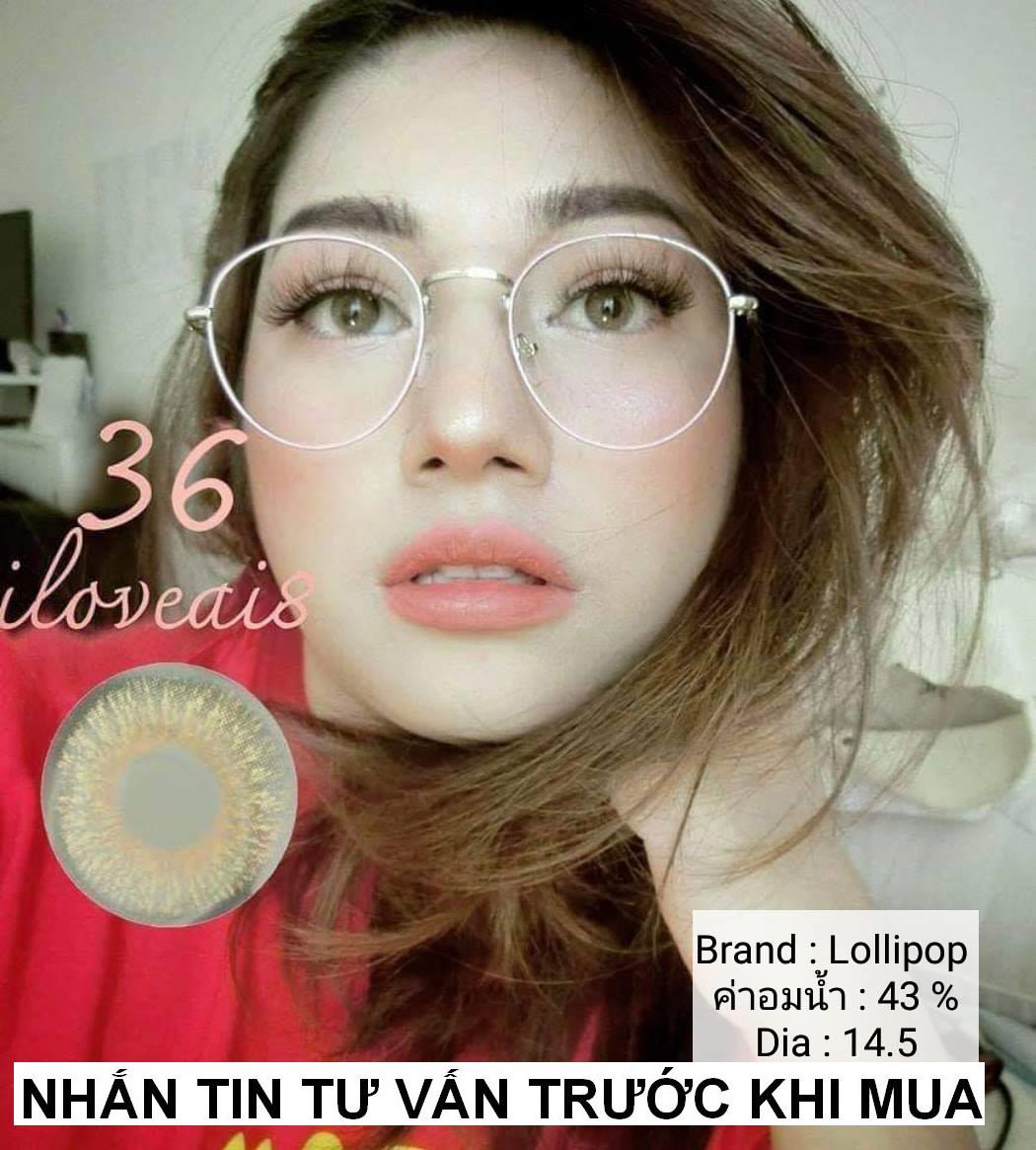Kính áp tròng màu nâu 0 độ 1 năm HÀN QUỐC - tặng khay gương mini dụng cụ kẹp gắp ( cao cấp màu chuẩn ) MUA 3 TẶNG 1 (MS:306)