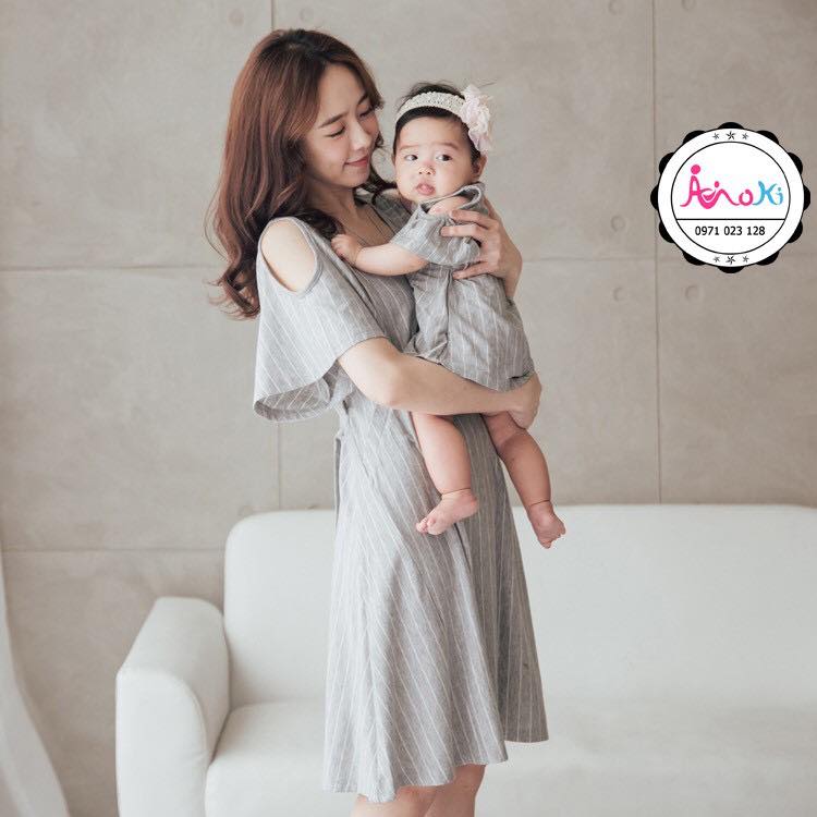 Set mẹ và bé  - Váy sau sinh cho con ti , ảnh thật , hàng QCCC y hình