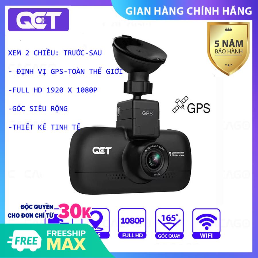 [BẢO HÀNH 5 NĂM] Camera hành trình QCT T100 Full HD 1080P @ 60 FPS- Cảm biến SONY IMX335 Starvis- Kết nối Wifi vào ứng dụng ngay trên điện thoại  Tích hợp GPS Ghi hình kèm tọa độ & tốc đô xe đi