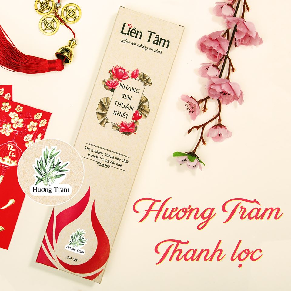 [HCM]Nhang Sen Hương Tràm Liên Tâm 29cm - 200 cây - Nhang sạch hương tràm khử khuẩn