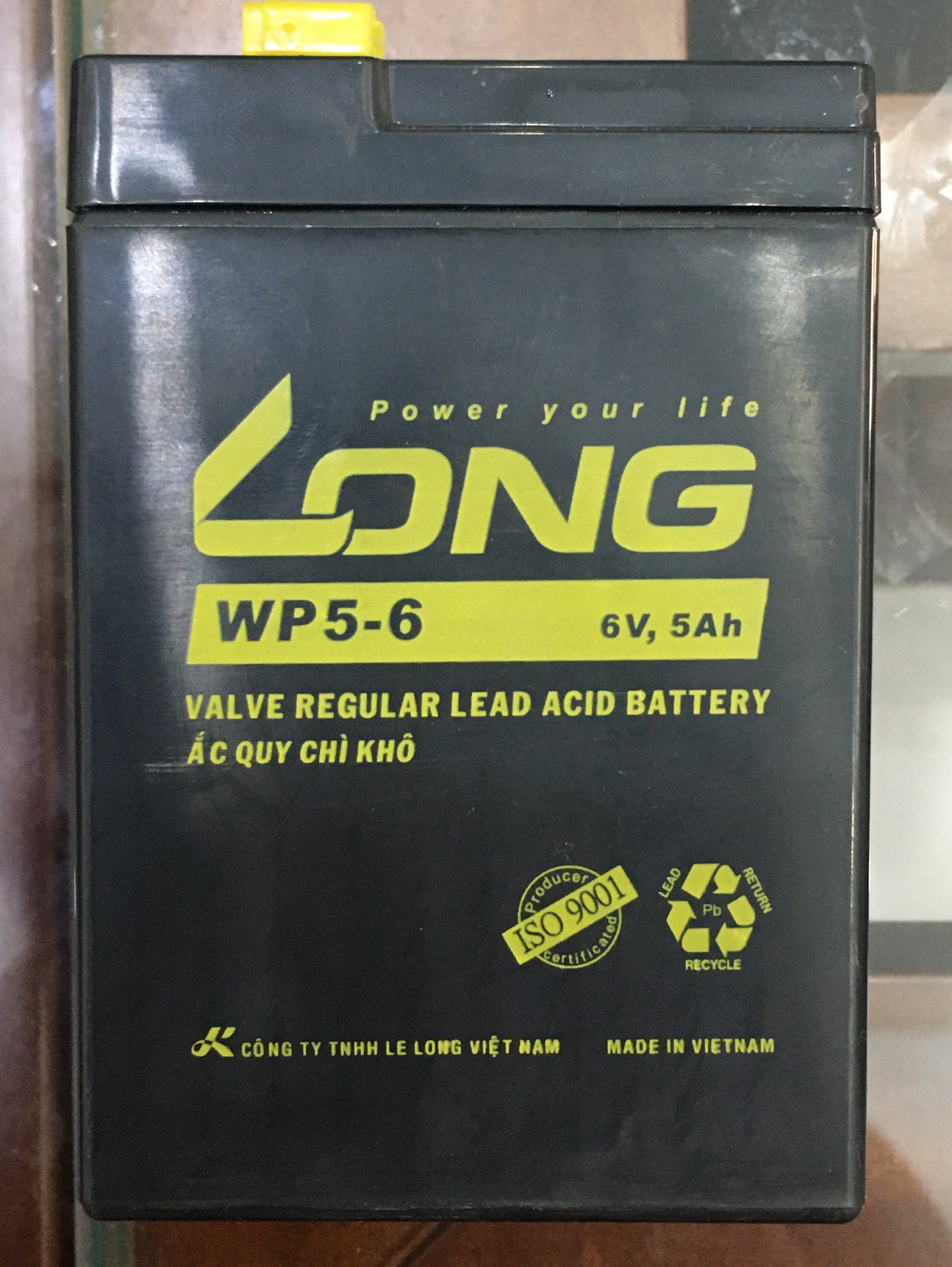 [HCM]ẮC QUY KÍN KHÍ (VRLA AGM) LONG 6V-5Ah WP5-6