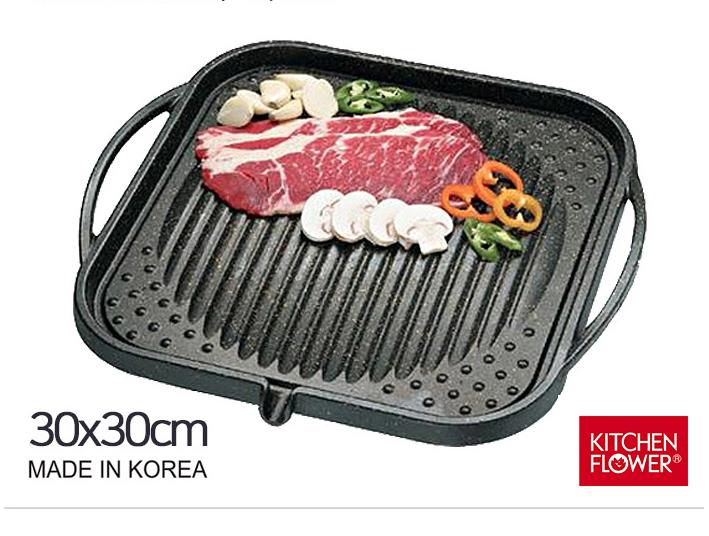 Chảo nướng kitchen flower sản xuất hàn quốc siêu bền ny-1117 / hàng nhập khẩu/ thiết kế thông minh, độc đáo, dễ sử dụng