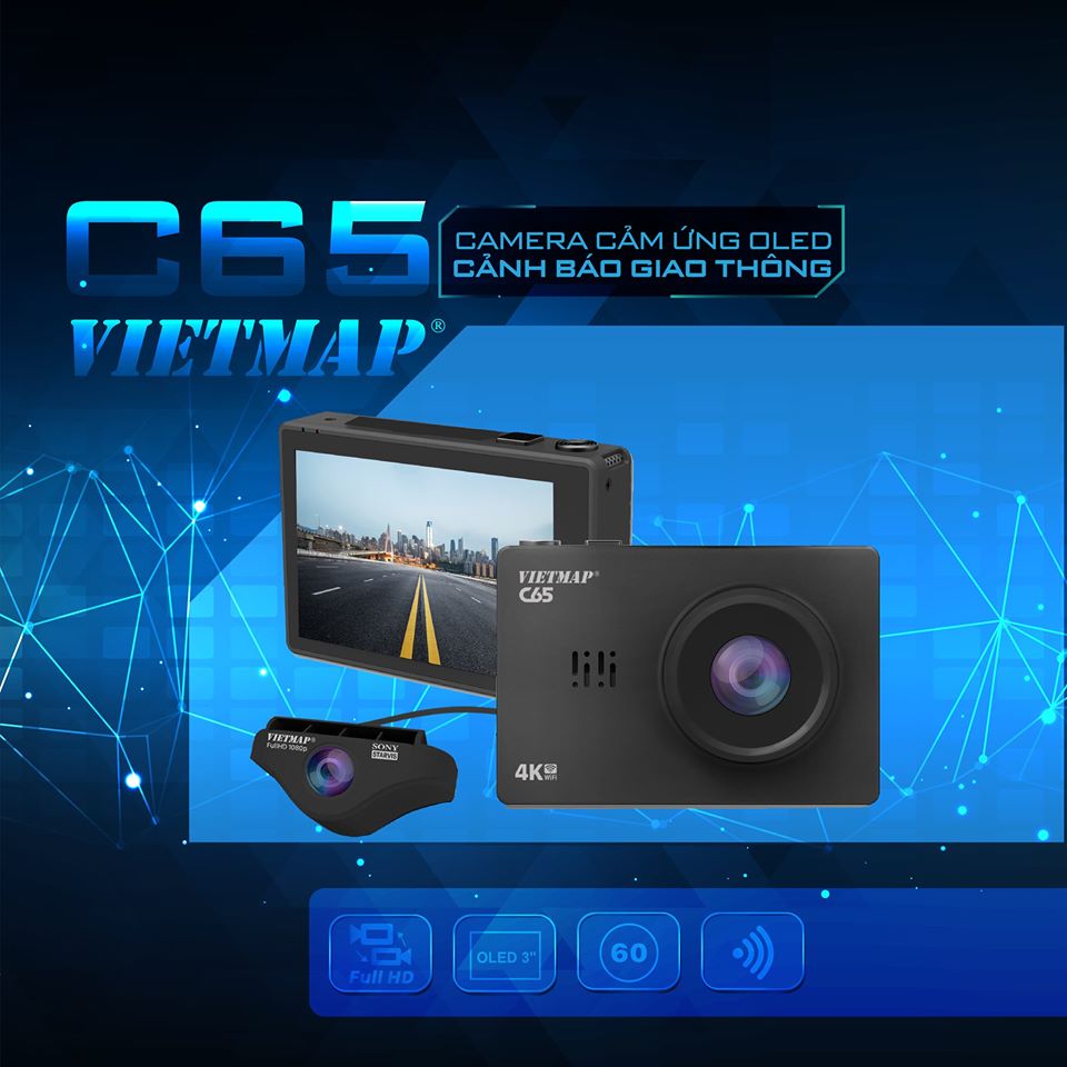 Camera hành trình Vietmap C65 tặng kèm thẻ nhớ ,bảo hành 12 tháng, hướng dẫn lắp đặt
