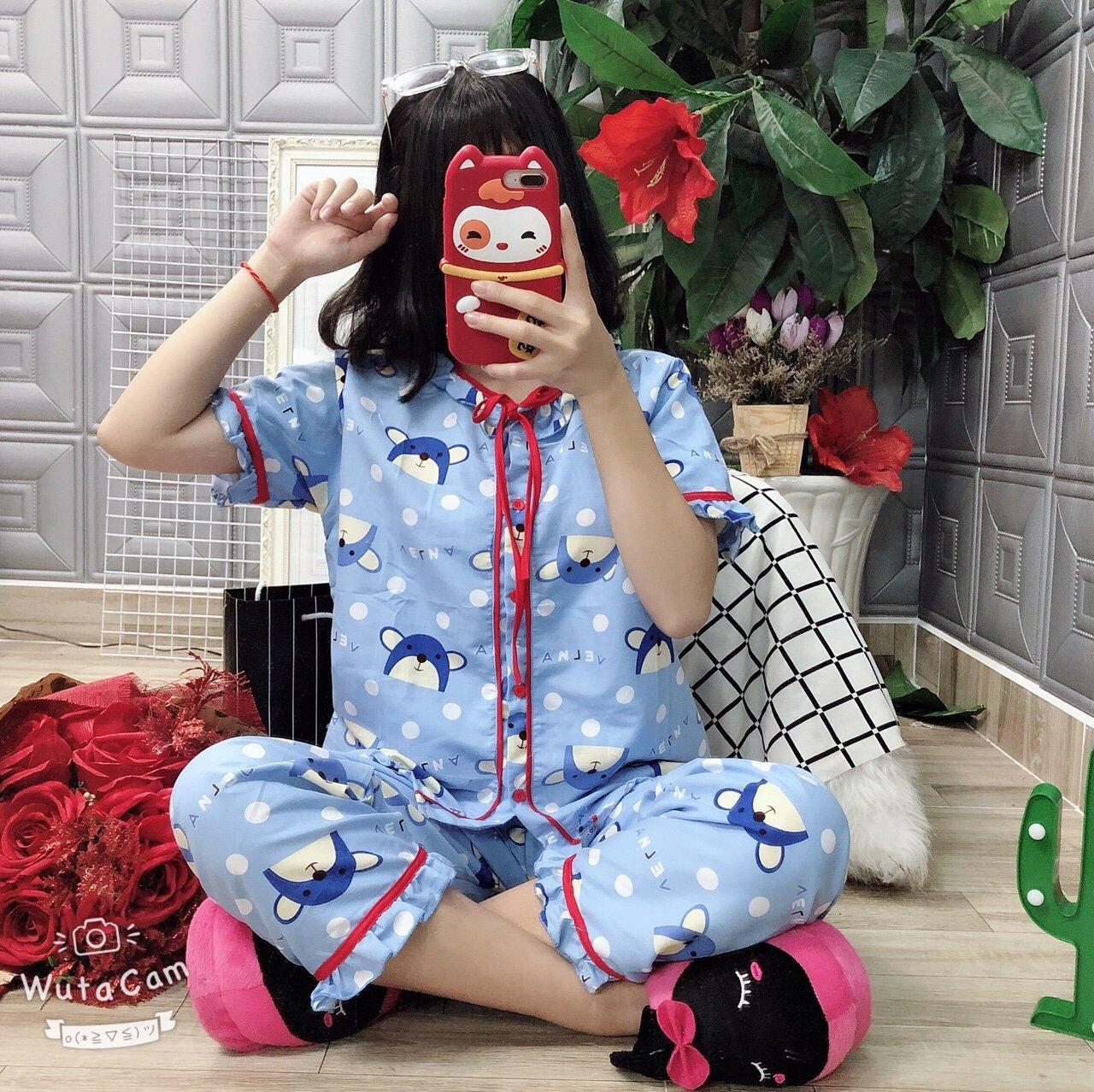 Đồ bộ pizama đùi dài cho nữ
