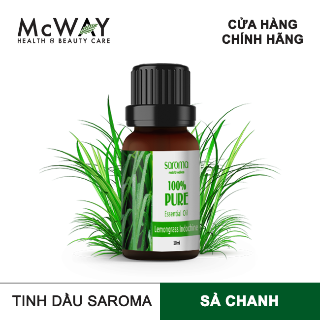 Saroma - tinh dầu thiên nhiên 100% -tinh dầu sả chanh - 30 ml