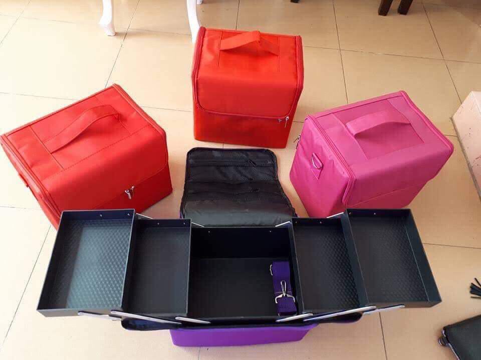 [Siêu Rẻ] cốp vải đựng đồ nail, mi, trang điểm