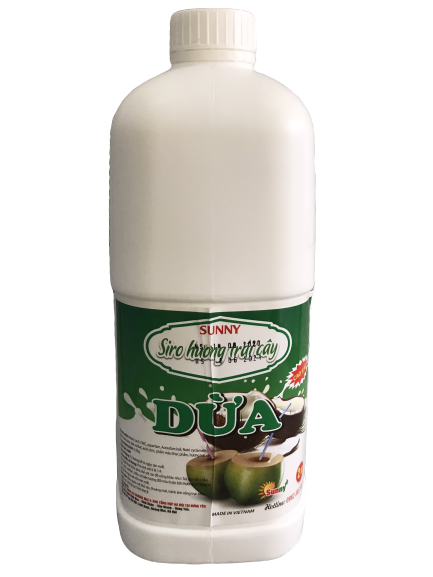Siro hoa quả can vuông 2lít vị Dừa