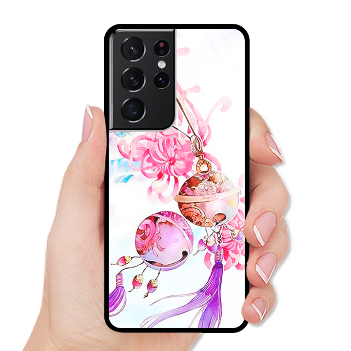 Ốp Lưng Samsung Galaxy S21 Ultra in hình dễ thương - mặt Kính Cường Lực - 03119