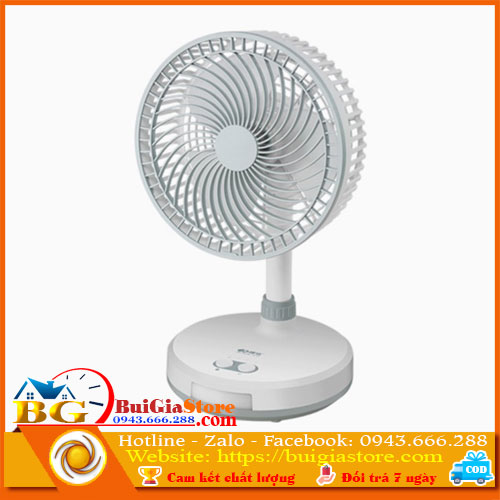 Quạt tích điện km-f0286 - 3 chế độ gió, có đèn led