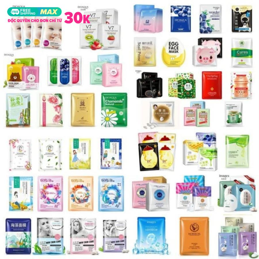 Combo 50 mặt nạ giấy dưỡng da