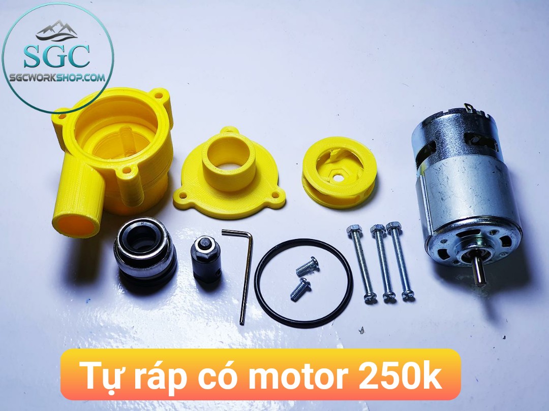 Trọn bộ ráp máy bơm nước mini v2 - siêu mạnh - motor 775 12v 150w