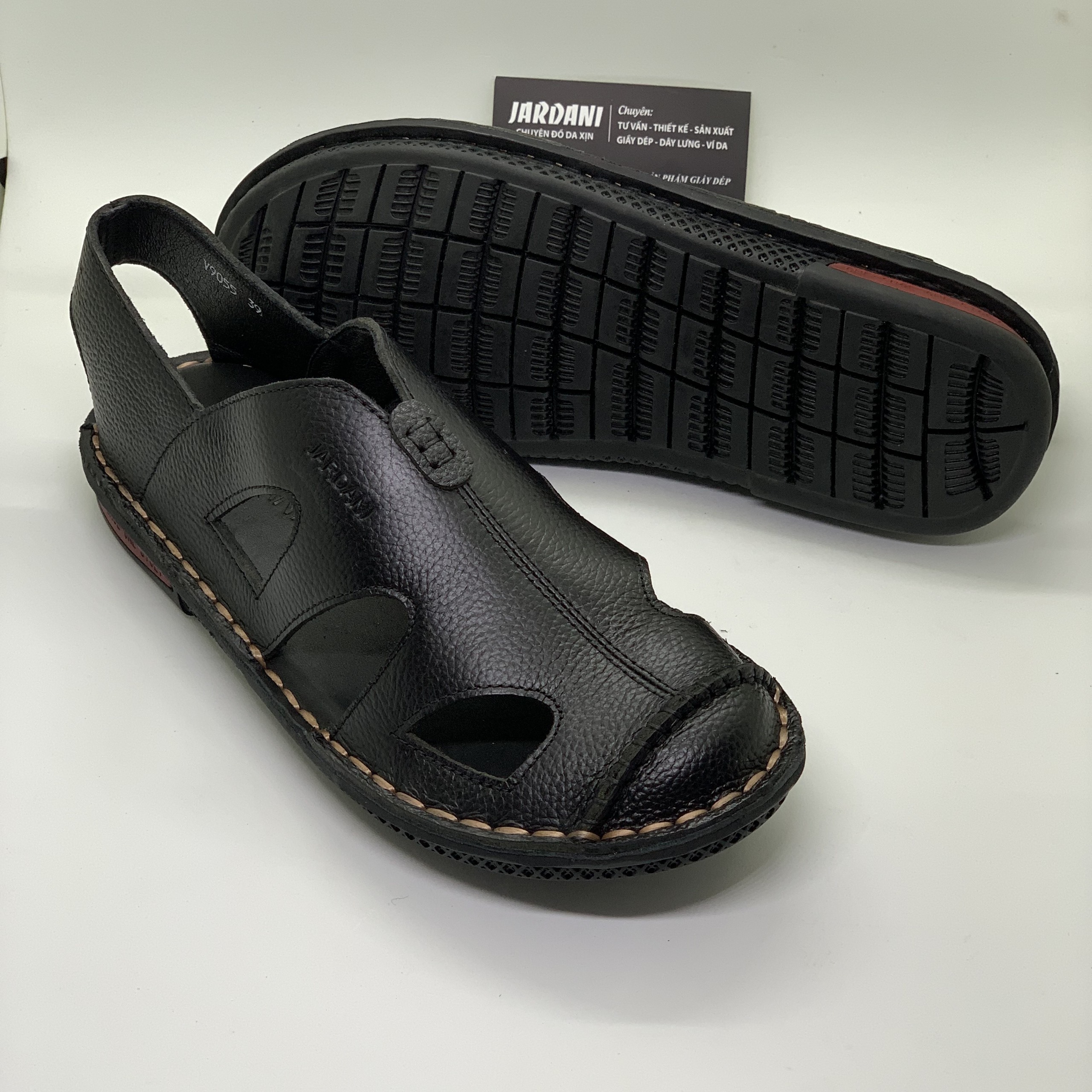 Rọ Nam Da Bò - Lót Da - Mặt Da - Đế Cao Su - Bảo hành 24 tháng