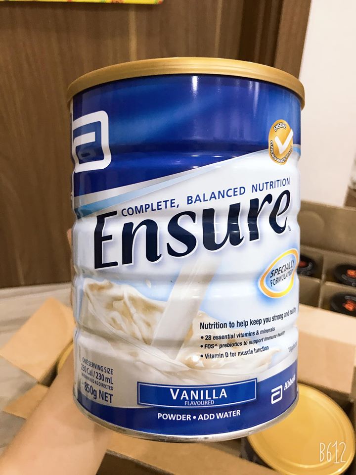 Sữa Ensure Vanilla 850g úc (DATE MỚI)