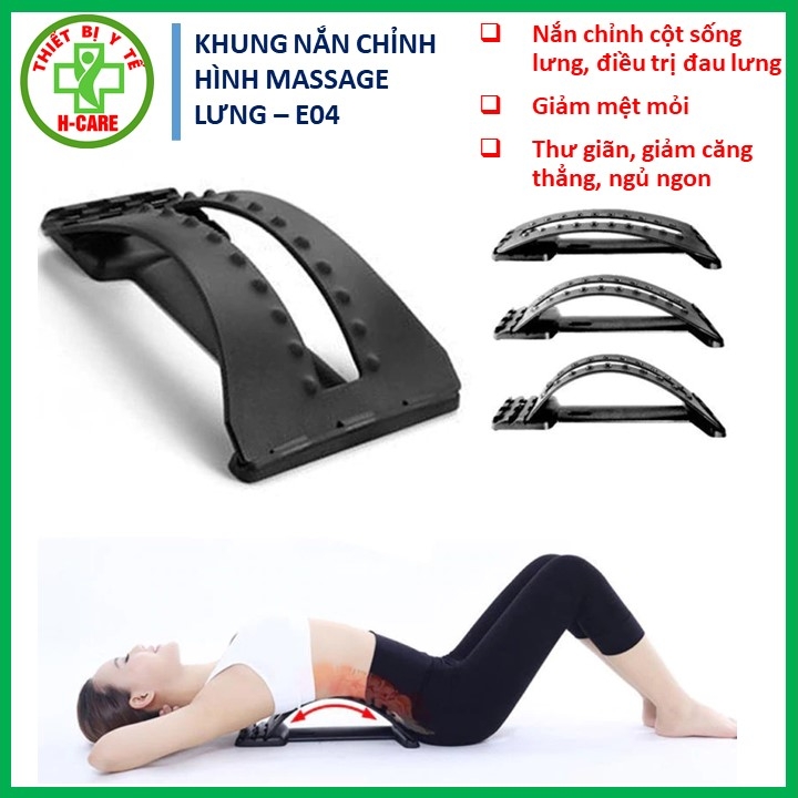 Khung nắn chỉnh cột sống thoát vị đĩa đệm, đau thắt lưng, mỏi lưng do ngồi nhiều E04 TBYT H-Care (Hà Nội)