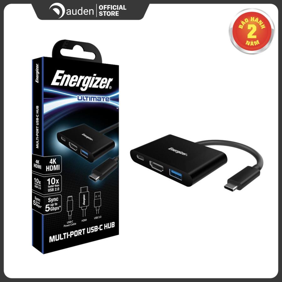 Bộ chuyển usb-c3.1 hub energizer usba/usb-c/hdmi - hc303cv màu đen - dâu đen store