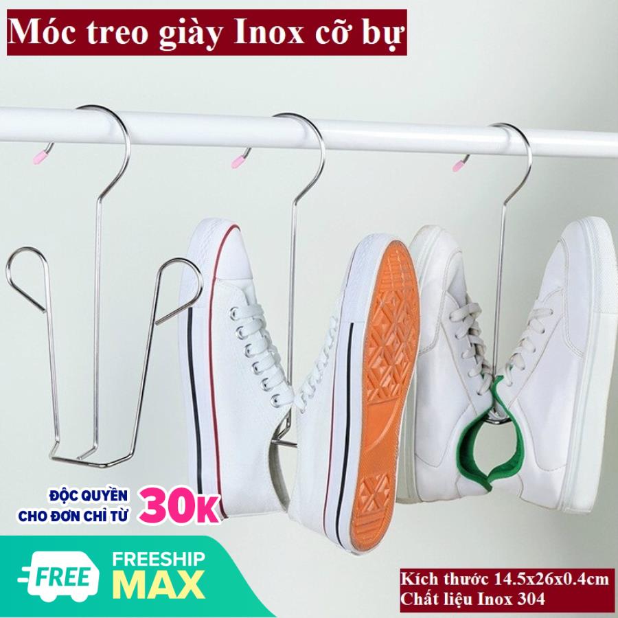 Móc treo, phơi giày dép Inox - Móc treo Inox 304 dày 4mm, giữ phom giày dép