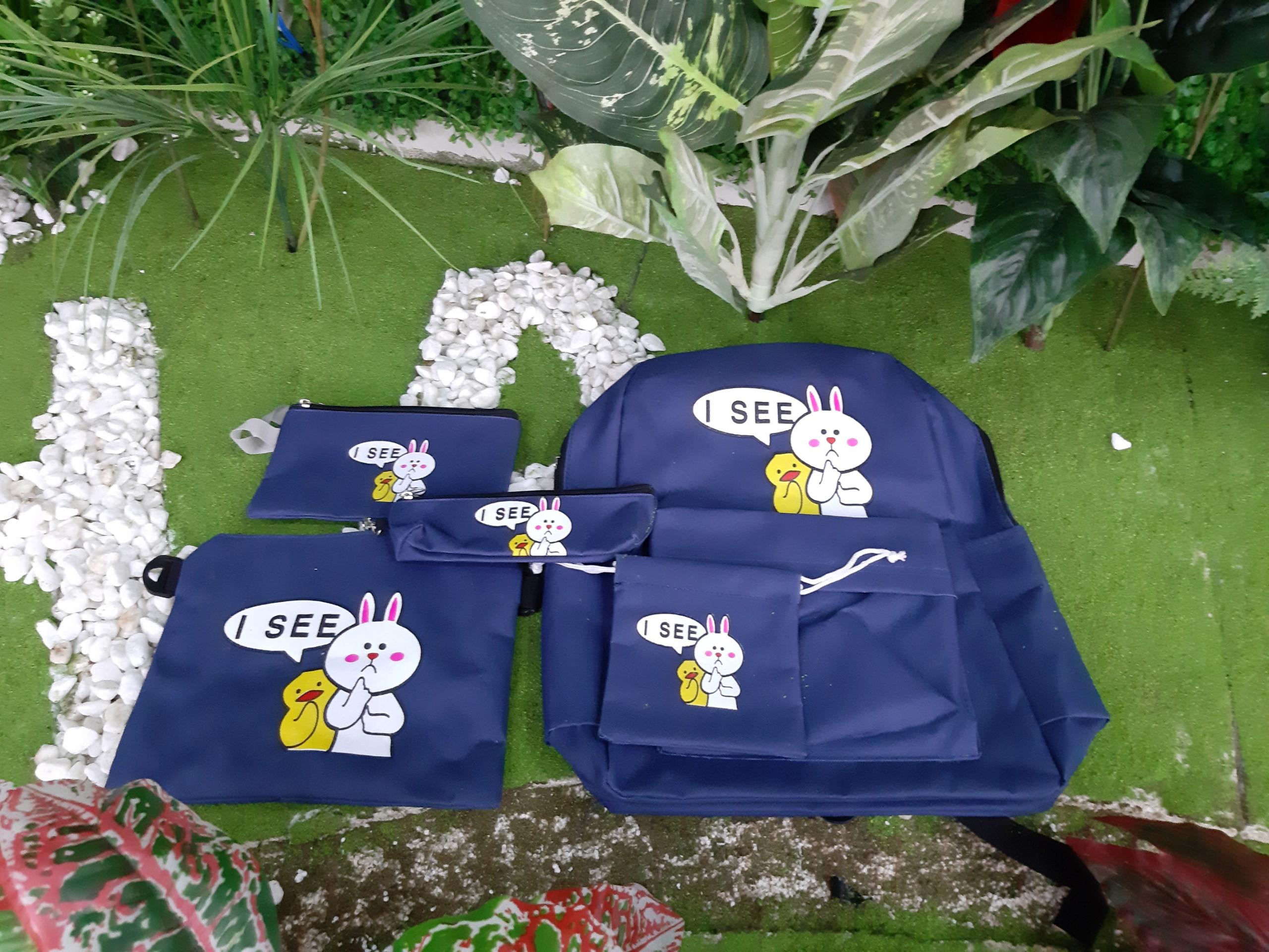 Set ba lô 5 món balo thời trang Thỏ ISEE