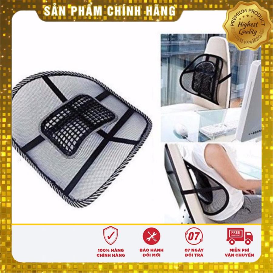 Bộ 2 tấm lưới đệm massage tựa lưng ghế oto và văn phòng chống nóng, giảm đau mỏi, Bảo hành uy tín 1 đổi 1