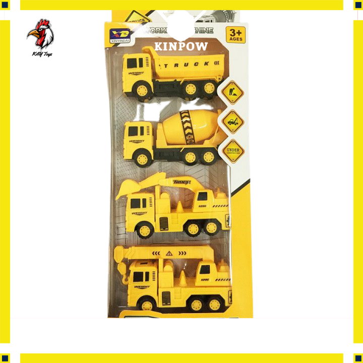Đồ chơi mô hình xe kayshop gồm xe chở rác xe cứu hỏa xe công trình cao cấp chạy đà cót