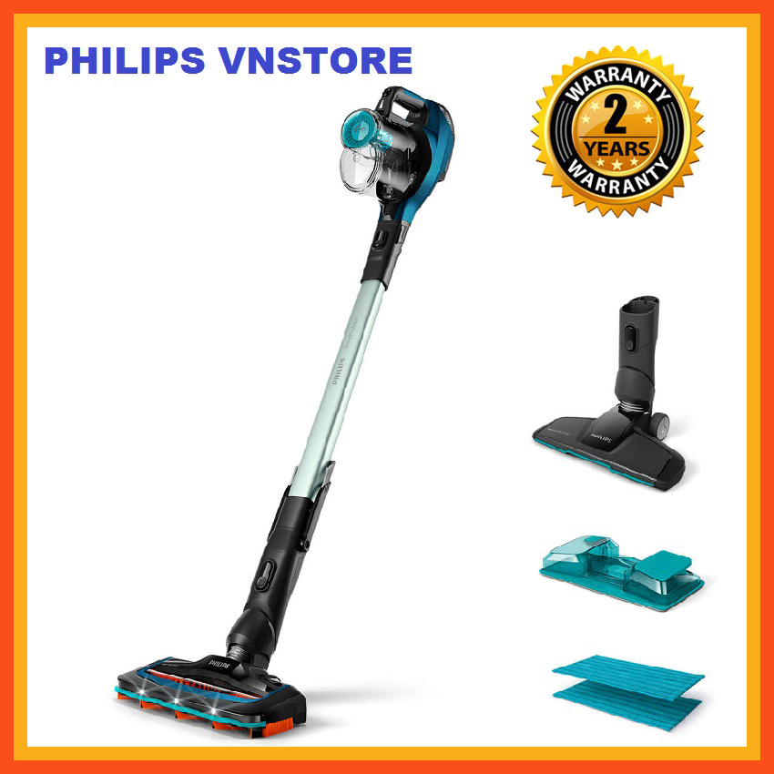 Máy hút bụi không dây dạng cán 3 trong 1 Philips FC6728 kết hợp hút bụi lau sàn và có tay cầm