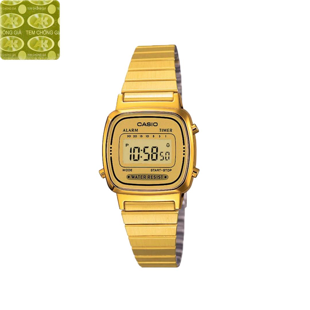 Đồng hồ casio general nữ dây kim loại la670wga-9df
