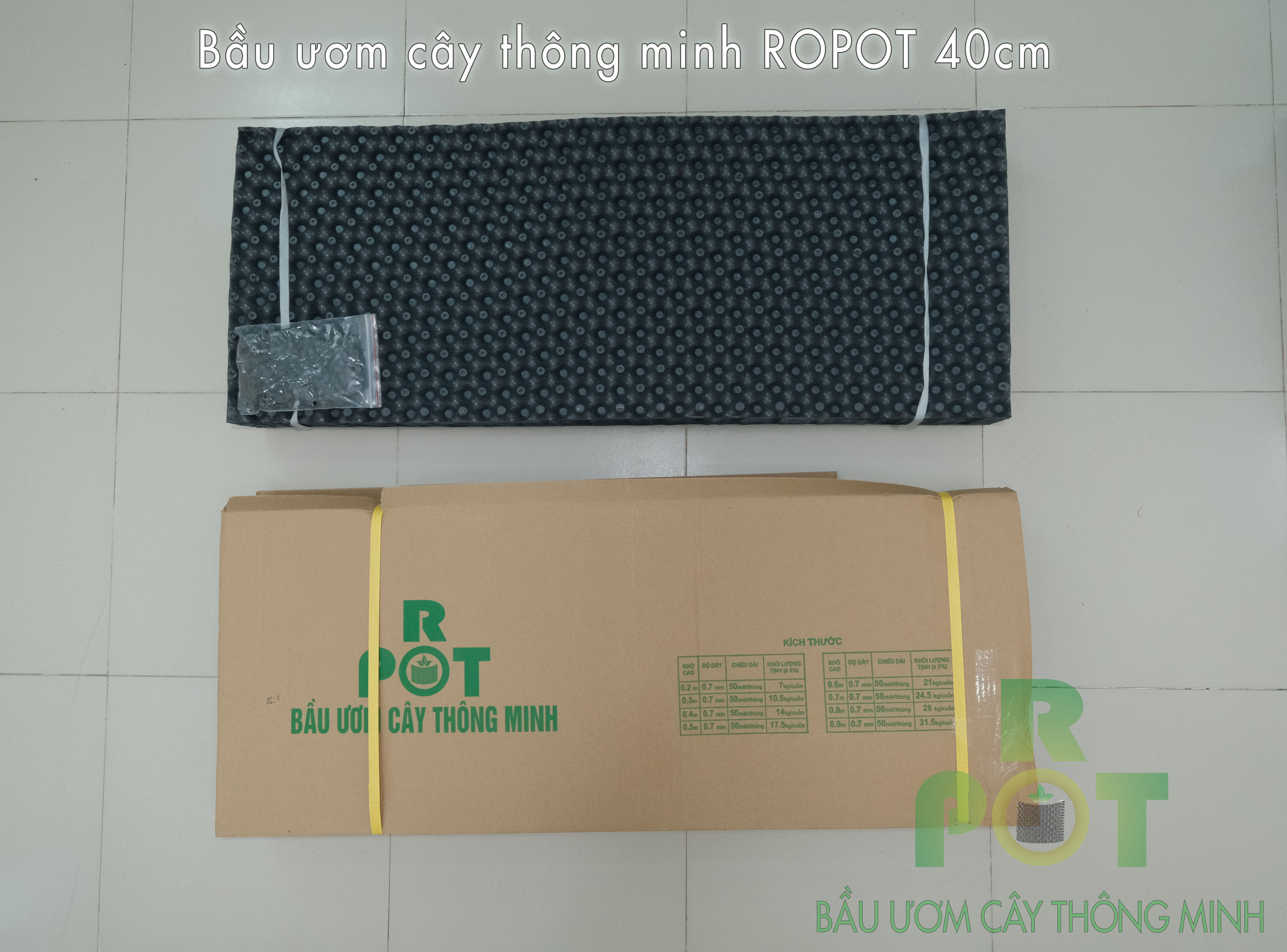 Bầu ươm cây thông minh ROPOT 40cm x 5m - dày 0.7mm ( không kèm đế)