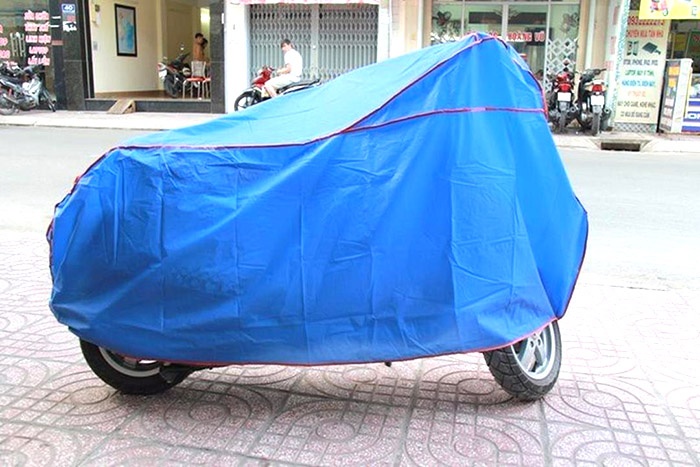 Bạt Phủ Xe Máy Che Nắng, Che Mưa, Thiết Kế Thông Minh Tiện Dụng, Chất Liệu Vải Không Thấm Độ Bền Cao, Đường May Tỉ Mỉ