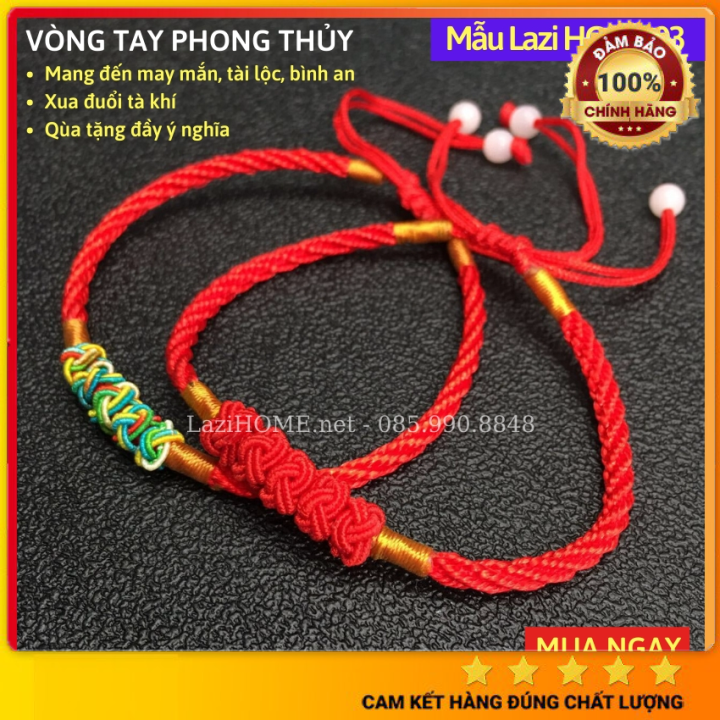 Vòng tay nam phong thuỷ, Vòng tay nữ ngũ sắc tây tạng - Tụ vượng khí, mang lại may mắn, tài lộc, bình an