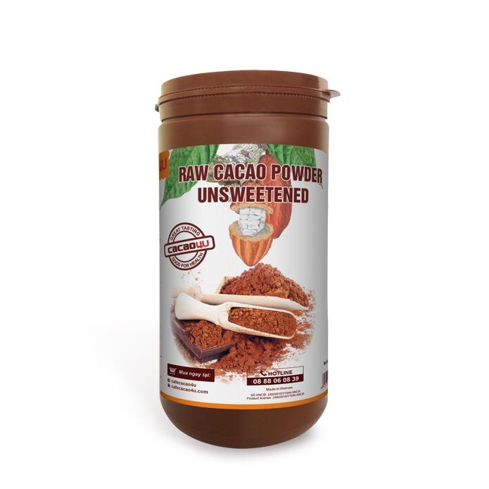 Bột ca cao nguyên chất không đường hỗ trợ giảm cân - Hũ 440g - Cafecacao4U