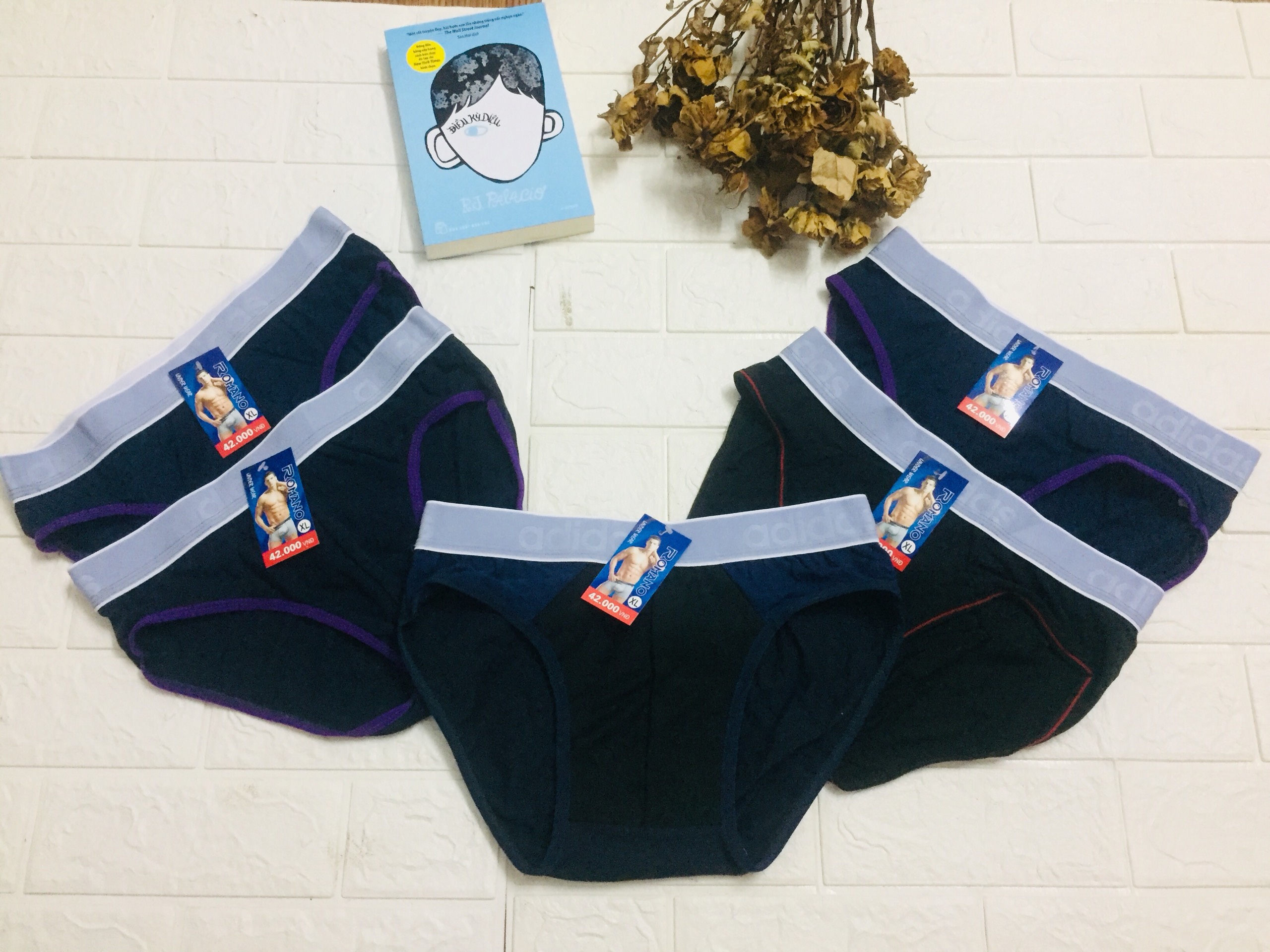 Set 5 quần sịp tam giác cao cấp 100% cotton hàng Việt Nam