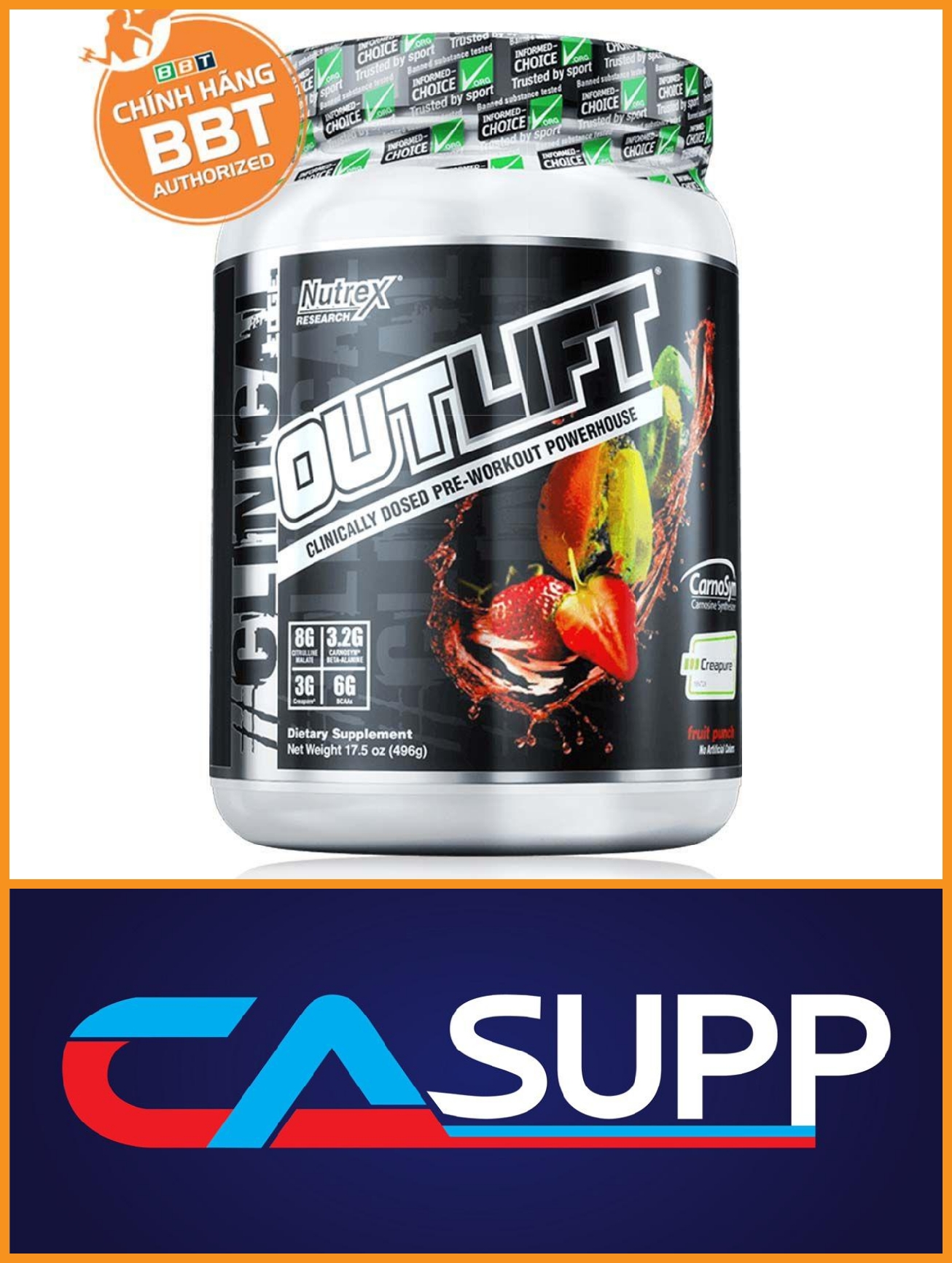 Nutrex Outlift Pre-Workout bổ sung năng lượng trước tập